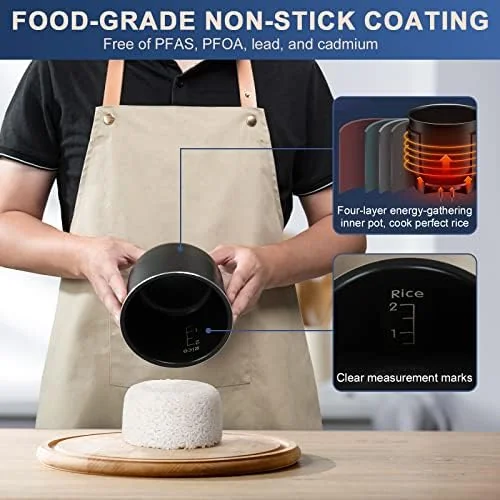 Bear 2-Cup Mini Rice Cooker thumbnail 5