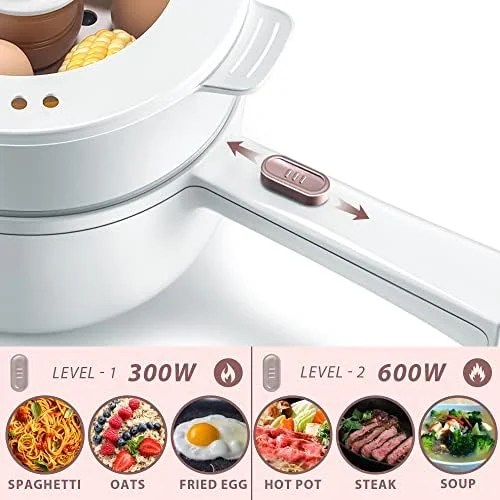Bear 1.6L Electric Hot Pot with Steamer thumbnail 2